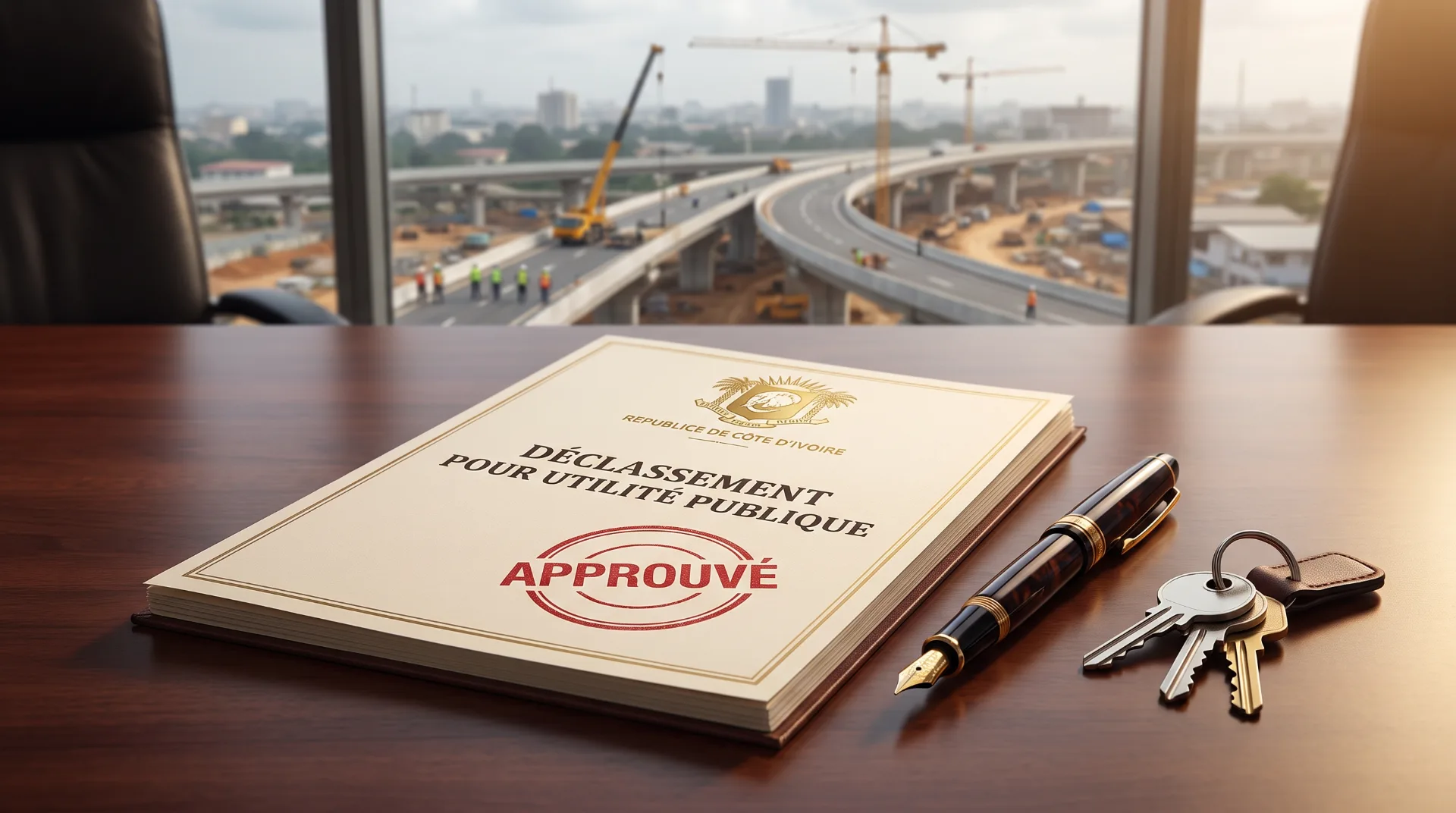 Schéma Capital Foncier des procédures de déclassement et DUP en Côte d'Ivoire — source annuaire MCLU